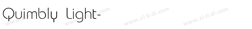 Quimbly Light字体转换